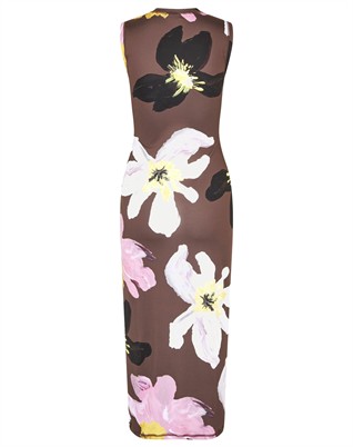 Elastic Tank Crewneck Kjole - Wild Flower